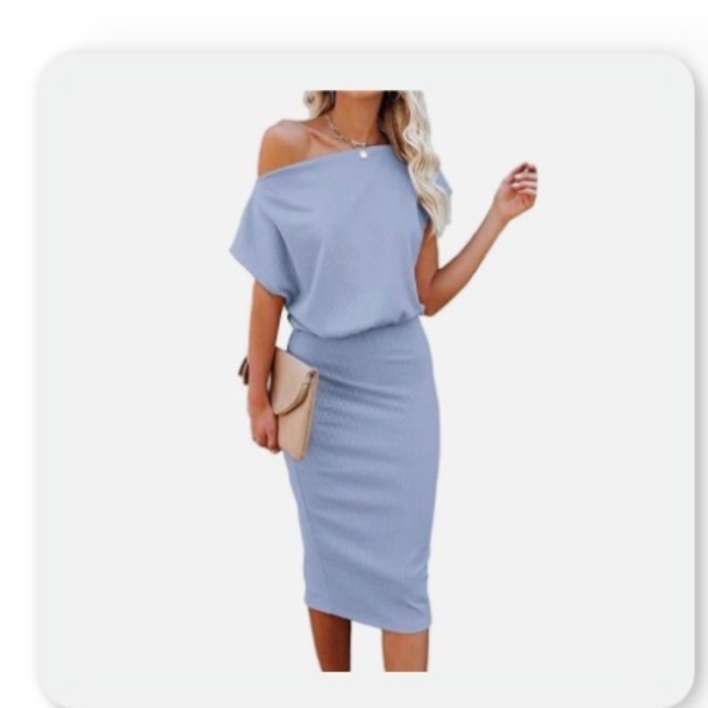Light blue dress stretchy